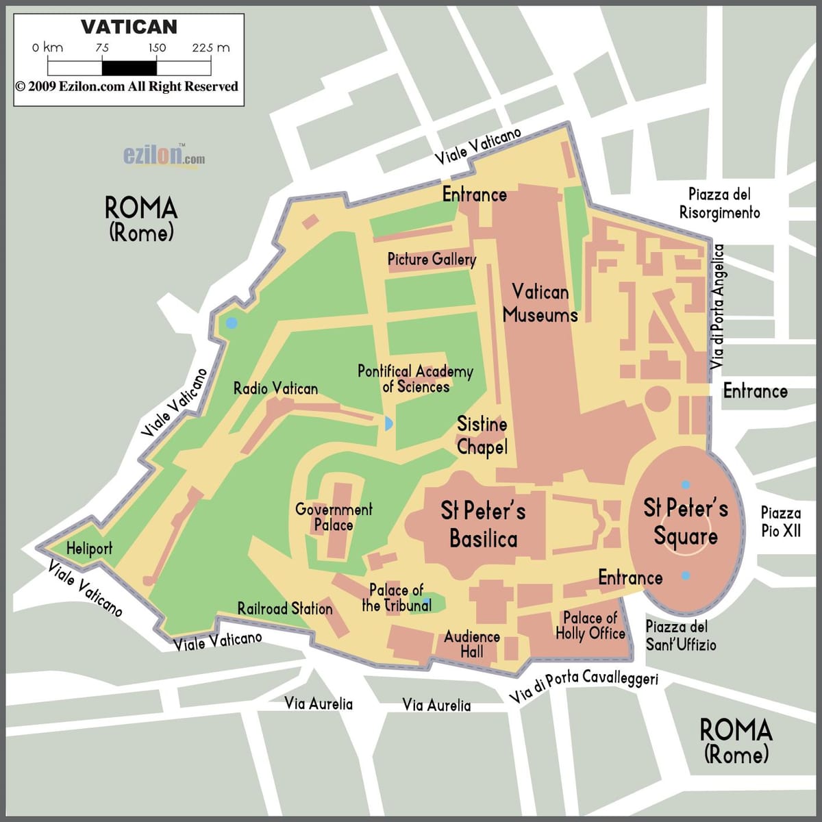 வரைபடம் வத்திக்கான் நுழைவு 